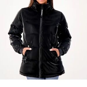 Arctic expedition winter liquid shine zip front black jacket size 2X NWT hooded